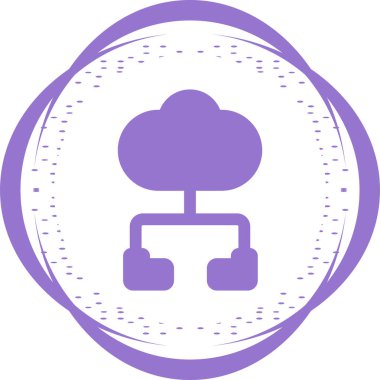 Bulut hesaplama simgesi vektör illüstrasyonu           