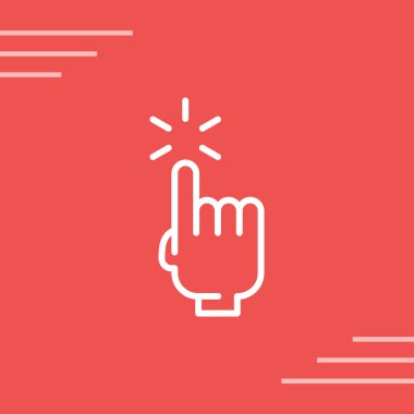 Beyaz Arkaplanda İmleç Simgesi İzole Edildi 