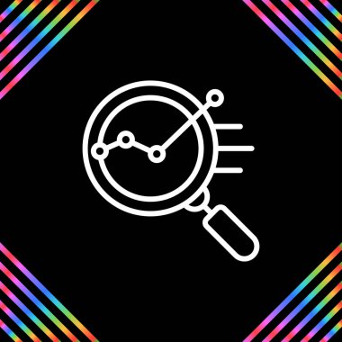 Seo Veri Analizi Modern simgesinin vektör çizimi