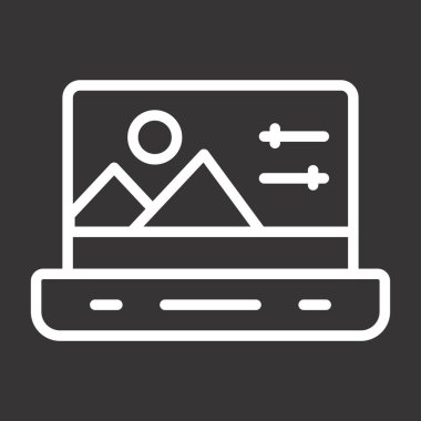  Resim düzenleme simgesi. Grafiğin vektör illüstrasyonu