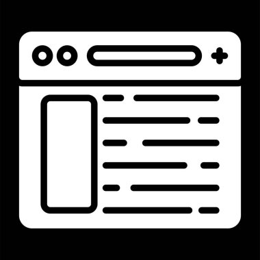 tarayıcı simgesi vektör illüstrasyonu