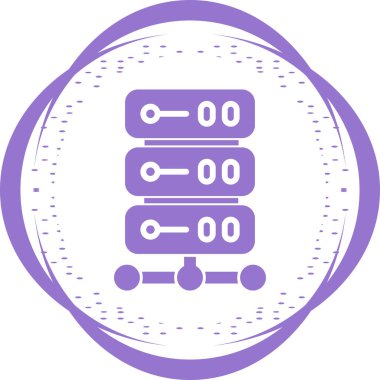 veritabanı simgesi, vektör illüstrasyonu basit tasarım