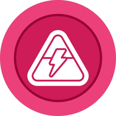 Uyarı levhası. Web simgesi vektör illüstrasyonu