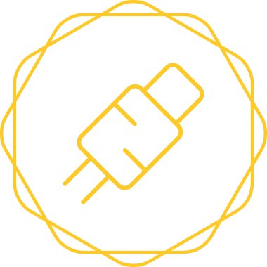 Kablo web simgesi, vektör çizim