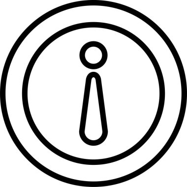 Dairedeki bilgi simgesinin web illüstrasyonu