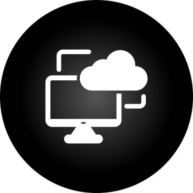 Bulut İzleme Ağı simgesi, vektör illüstrasyonu