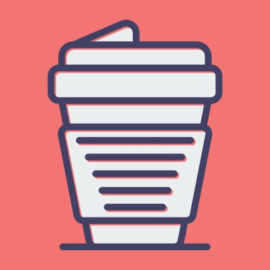 kahve fincanı simgesi web illüstrasyonu