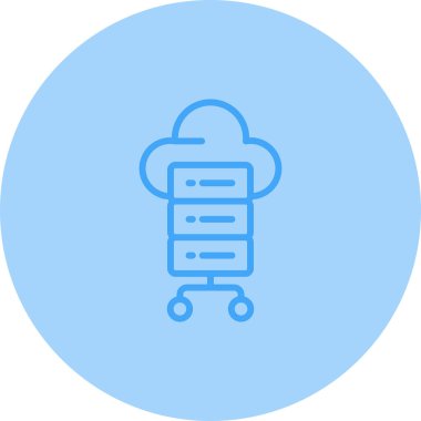 Bulut hesaplama simgesi vektör illüstrasyonu           