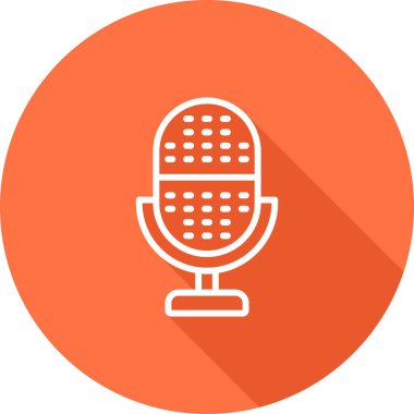 mikrofon web simgesi, vektör çizim 