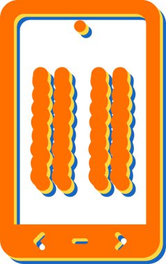 Akıllı telefon titreşim simgesinin vektör illüstrasyonu