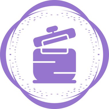 Casserole web simgesinin vektör illüstrasyonu 