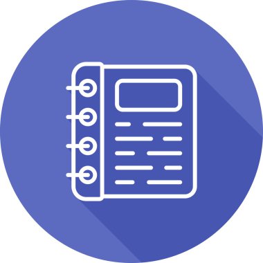 Spiral not defteri simgesi, vektör illüstrasyonu