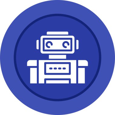 robot ağ simgesi, vektör illüstrasyonu