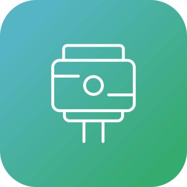 Magsafe simgesinin basit doğrusal resmi