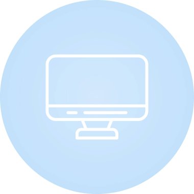 masaüstü monitörü web simgesi, vektör illüstrasyonu