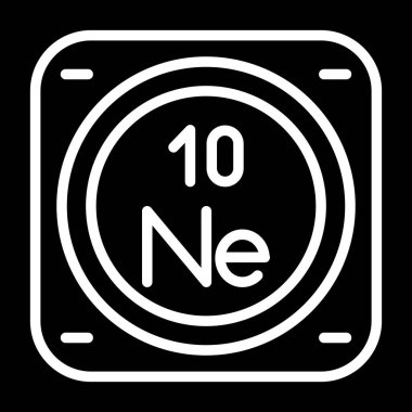 Neon kimyasal işaret simgesi, web illüstrasyonu