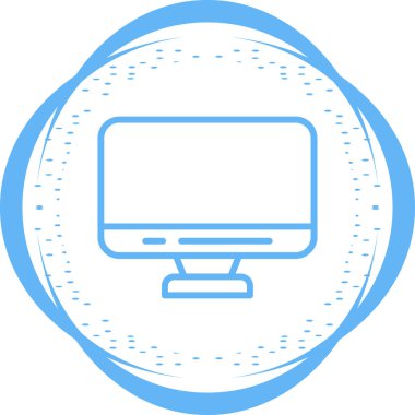 masaüstü monitörü web simgesi, vektör illüstrasyonu