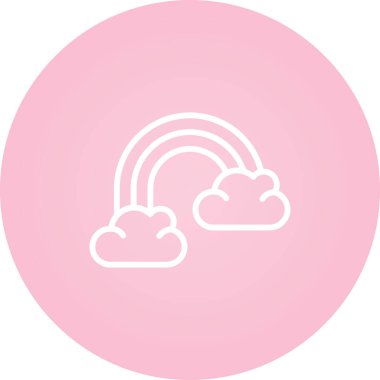 gökkuşağı simgesi. Web basit illüstrasyonu