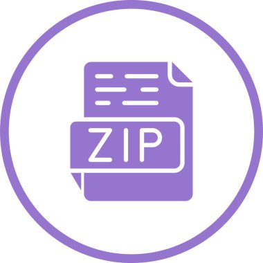 zip simgesi vektör illüstrasyonu