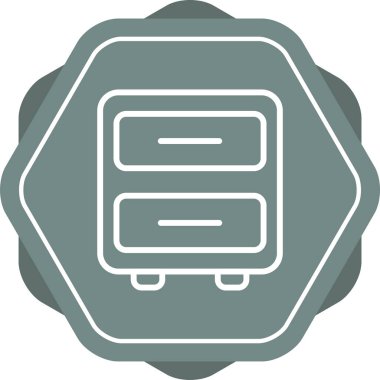 Dosya Kabinesi Web simgesi basit illüstrasyon