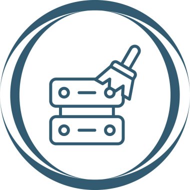 Bir Veri Temizleme simgesinin vektör çizimi 