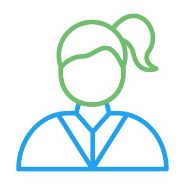 Kadın avatar simgesi, vektör illüstrasyonu basit tasarım