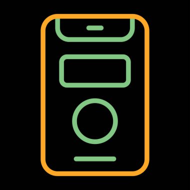 akıllı telefon simgesi, vektör illüstrasyonu basit tasarım