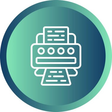 Yazıcı. Web simgesi basit illüstrasyon