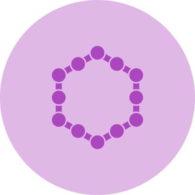 Basit bir altıgen simgesi, web basit illüstrasyonu