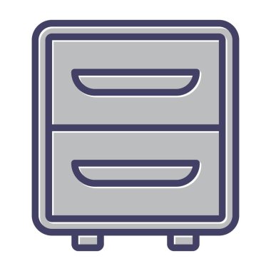 Dosya Kabinesi Web simgesi basit illüstrasyon