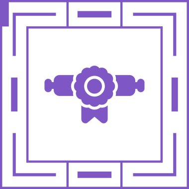 Sertifika simgesi, vektör illüstrasyonu basit tasarım