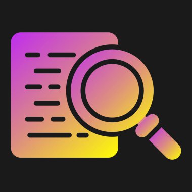 belge arama simgesi, vektör çizimi