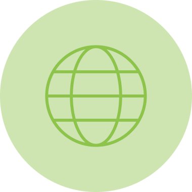 Web Resminin Küresel Simgesi. Global Ağ İşareti. Dünya Siyah ve Beyaz İşareti veya Simgesi. Vektör