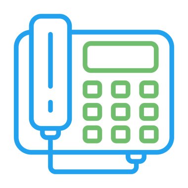 Telefon web simgesi, basit vektör illüstrasyonu