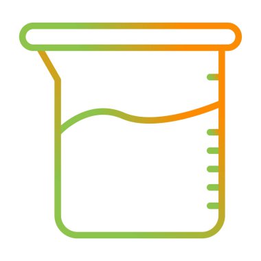 Beaker ağ simgesi, vektör illüstrasyonu