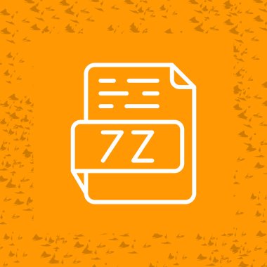 7Z file format icon web simple illustration clipart