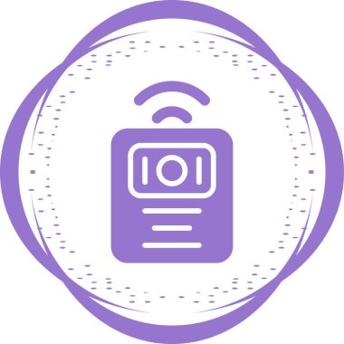 Video dahili iletişim izole edilmiş simgesi, düzenlenebilir felçli video kapı zili telefon vektör simgesi