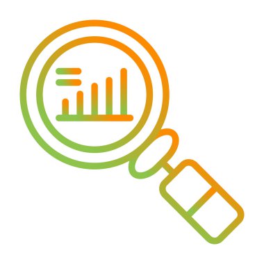 Market Araştırma modern simgesinin vektör illüstrasyonu