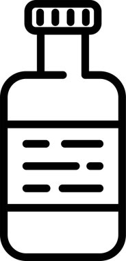   şişe ağ simgesi basit illüstrasyon