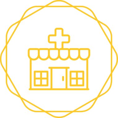 eczane web simgesi vektör illüstrasyonu 