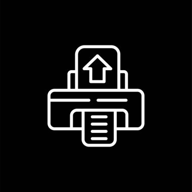 Yazıcı. Web simgesi basit illüstrasyon