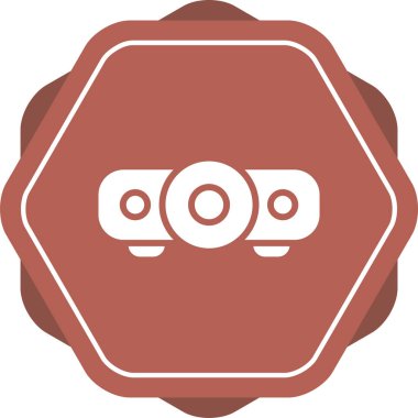 Web sitesi, Mobil, Sunum ve Logo Tasarımı için Projektör Simgesi. Vektör İllüstrasyonu