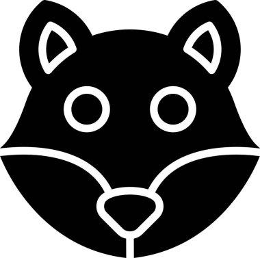 İzole edilmiş arkaplanda tilki simgesi