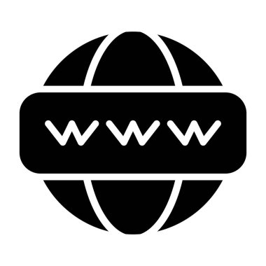 dünya çapında web simgesi vektör illüstrasyonu