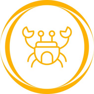 Yengeç simgesinin basit web çizimi