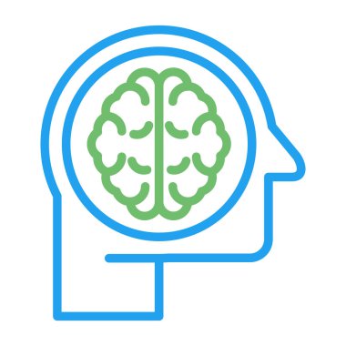 İnsan Zekası simgesi, vektör illüstrasyonu basit tasarım