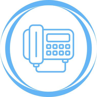 Faks Makinesi simgesi, vektör illüstrasyonu basit tasarım