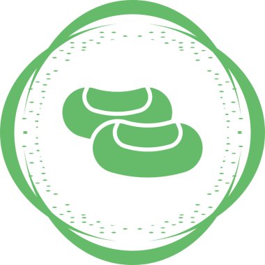Böbrek Bitkisi Solid Tarzında Fasulye Simgesi