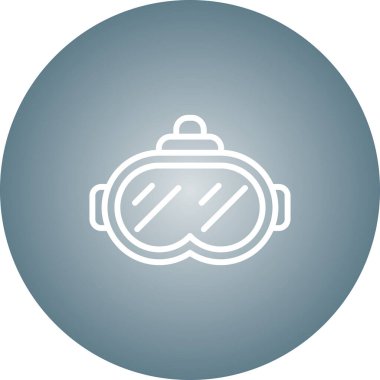 Sanal Gerçeklik kulaklık simgesi, vektör illüstrasyonu basit tasarım