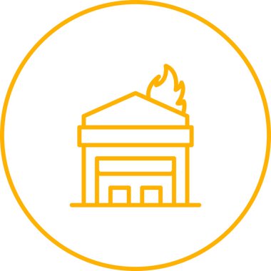 Yangın web simge vektör çizim